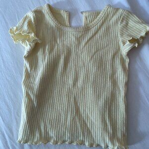 Yellow Size 6-9M Girls Ruffle Tshirt